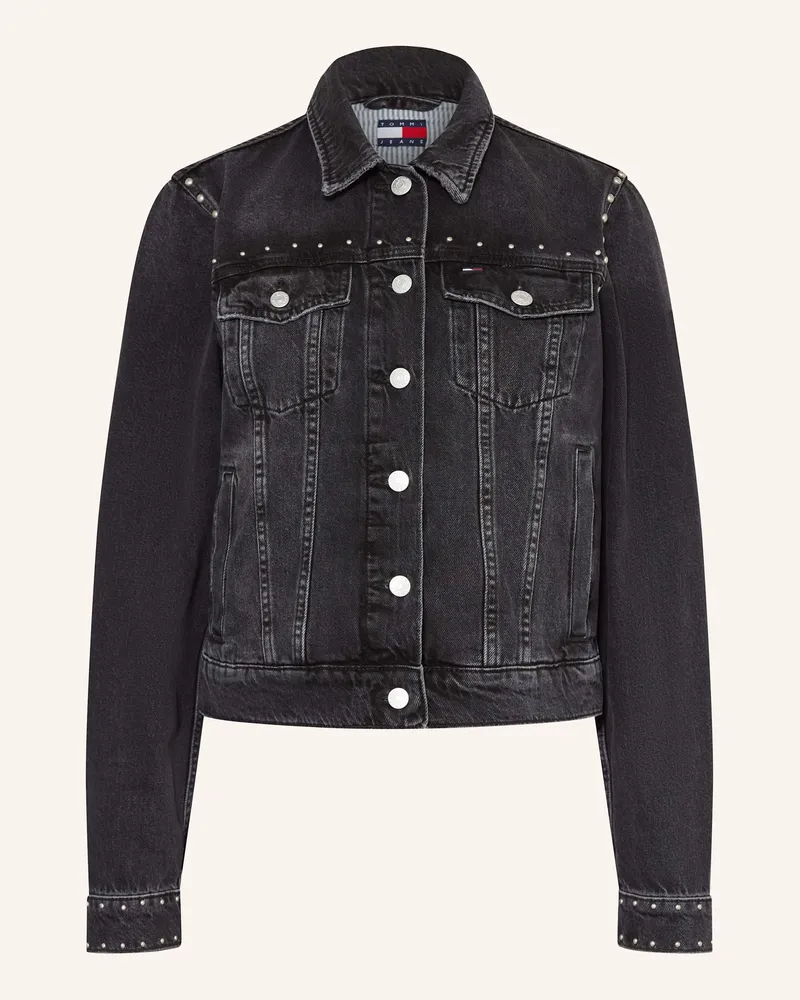 Tommy Hilfiger Jeansjacke mit Nieten Schwarz