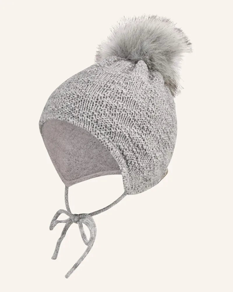 Sterntaler Strickmütze Struktur Silber