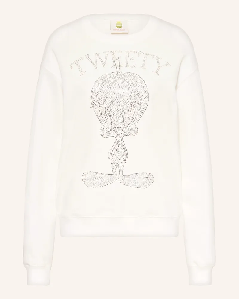 Princess goes Hollywood Sweatshirt TWEETY mit Schmucksteinen Weiss