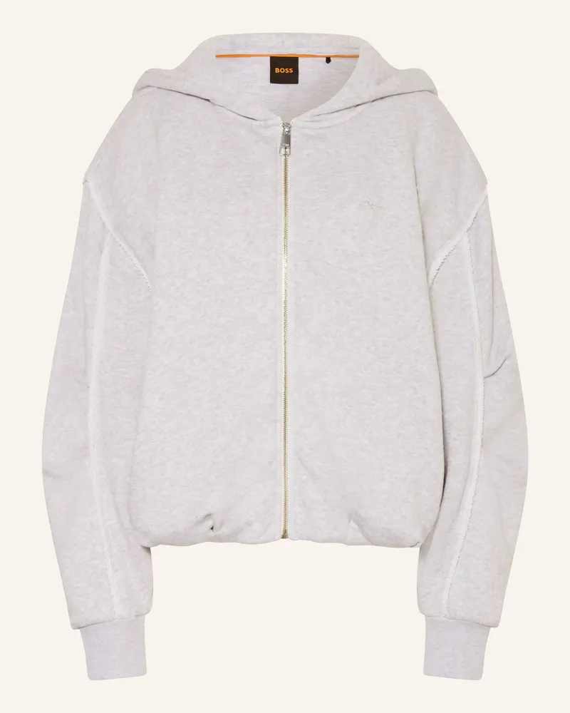 HUGO BOSS Sweatjacke ELENDY Hellgrau