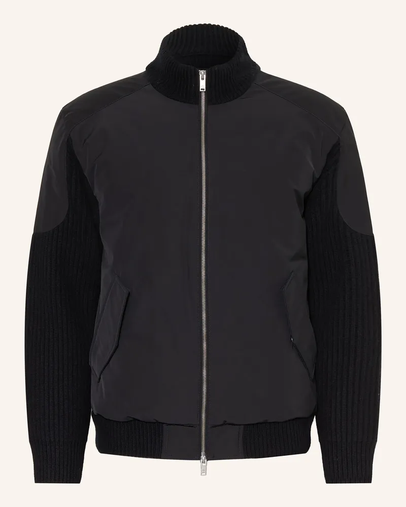 Moose Knuckles Daunen-Blouson Magnus Im Materialmix schwarz Schwarz