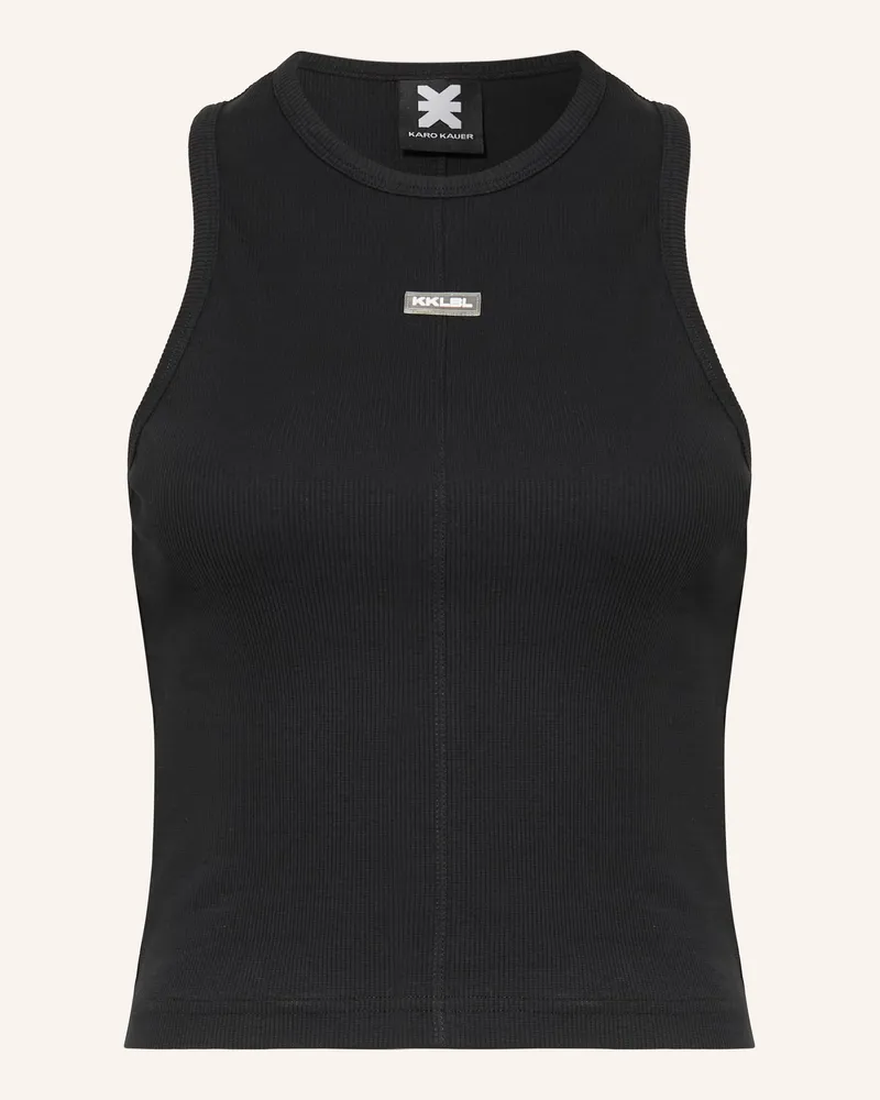 Karo Kauer Top schwarz Schwarz