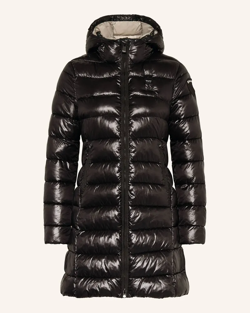 Blauer Steppmantel ADELAIDE Schwarz