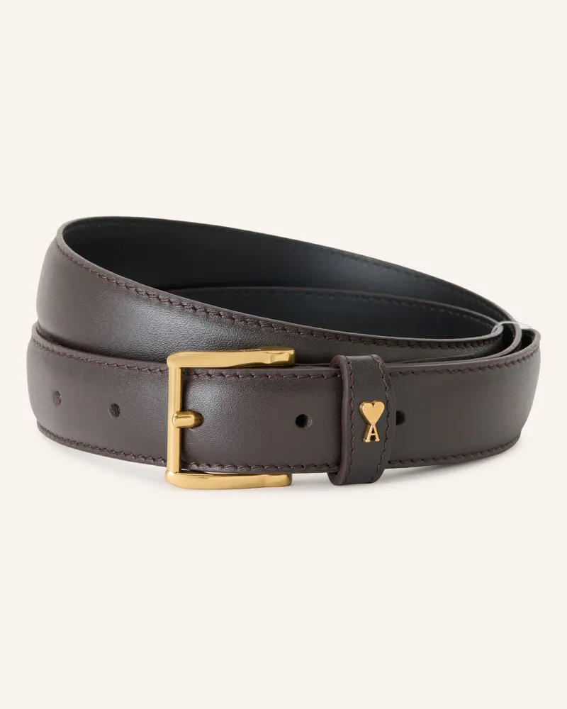 AMI Paris Ledergürtel braun Dunkelbraun