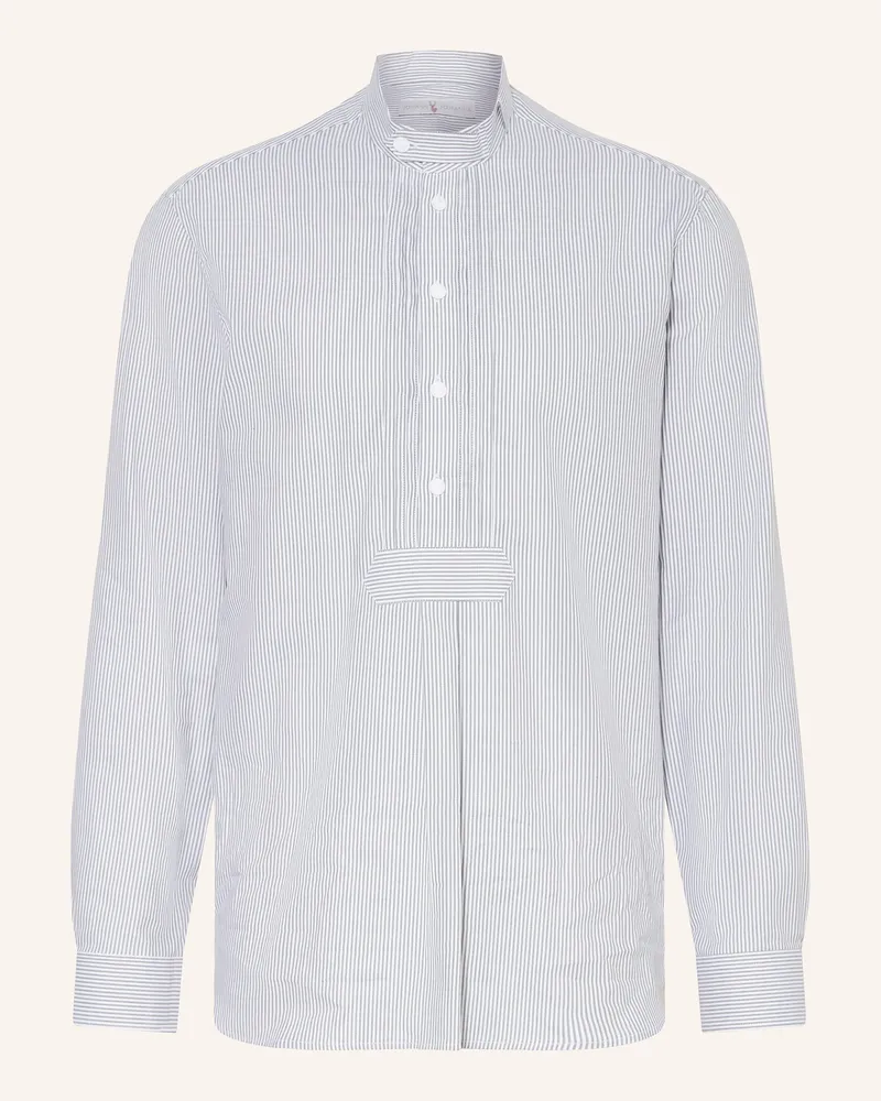 Johann & Johanna Trachtenhemd Comfort Fit Mit Stehkragen gruen Grün