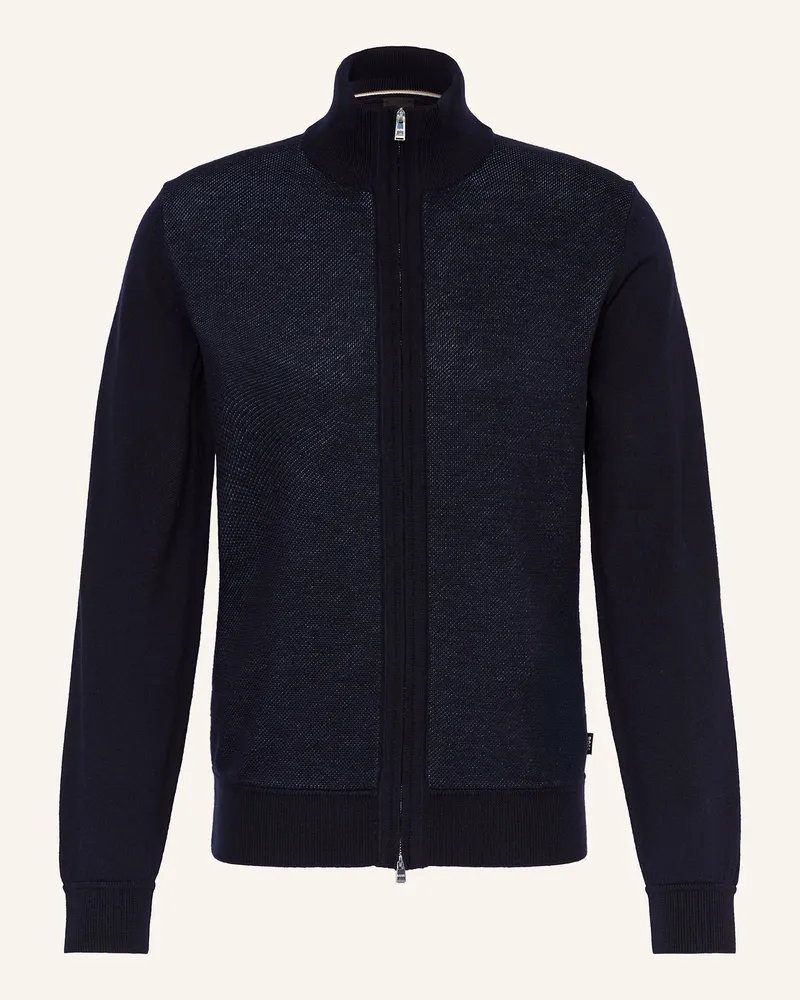 HUGO BOSS Strickjacke IALLRIONE Dunkelblau