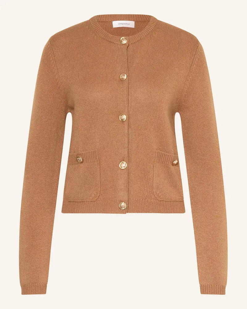 Darling Harbour Strickjacke aus Cashmere Caramel