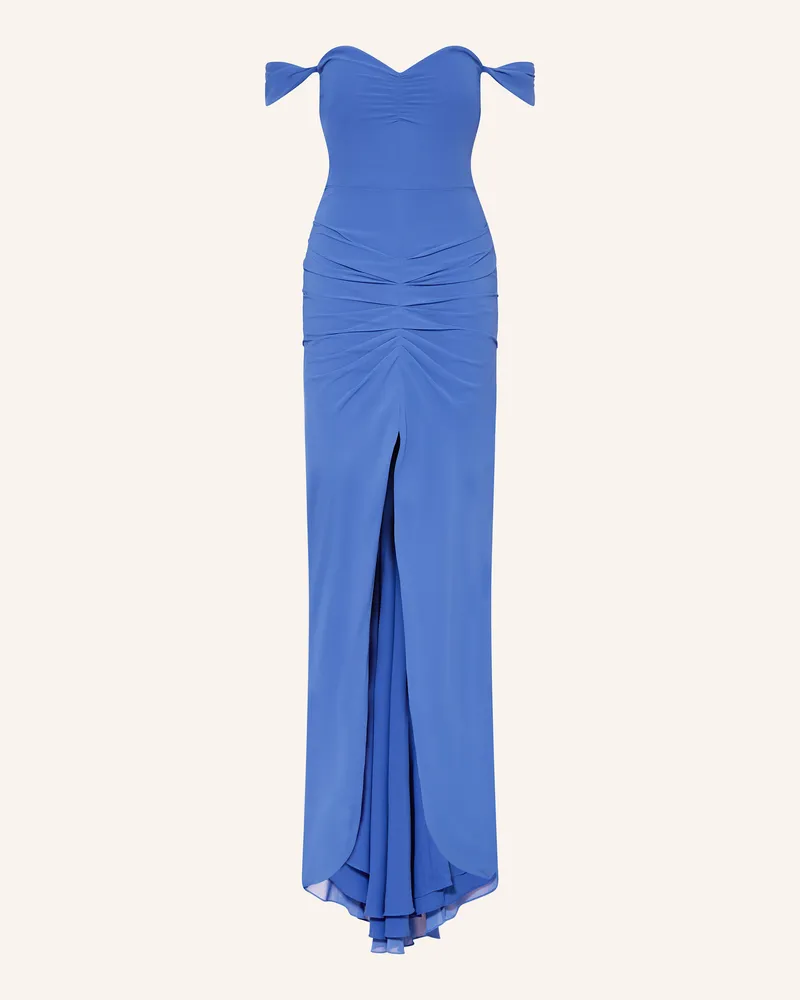 Vera Wang Abendkleid Creole blau Blau