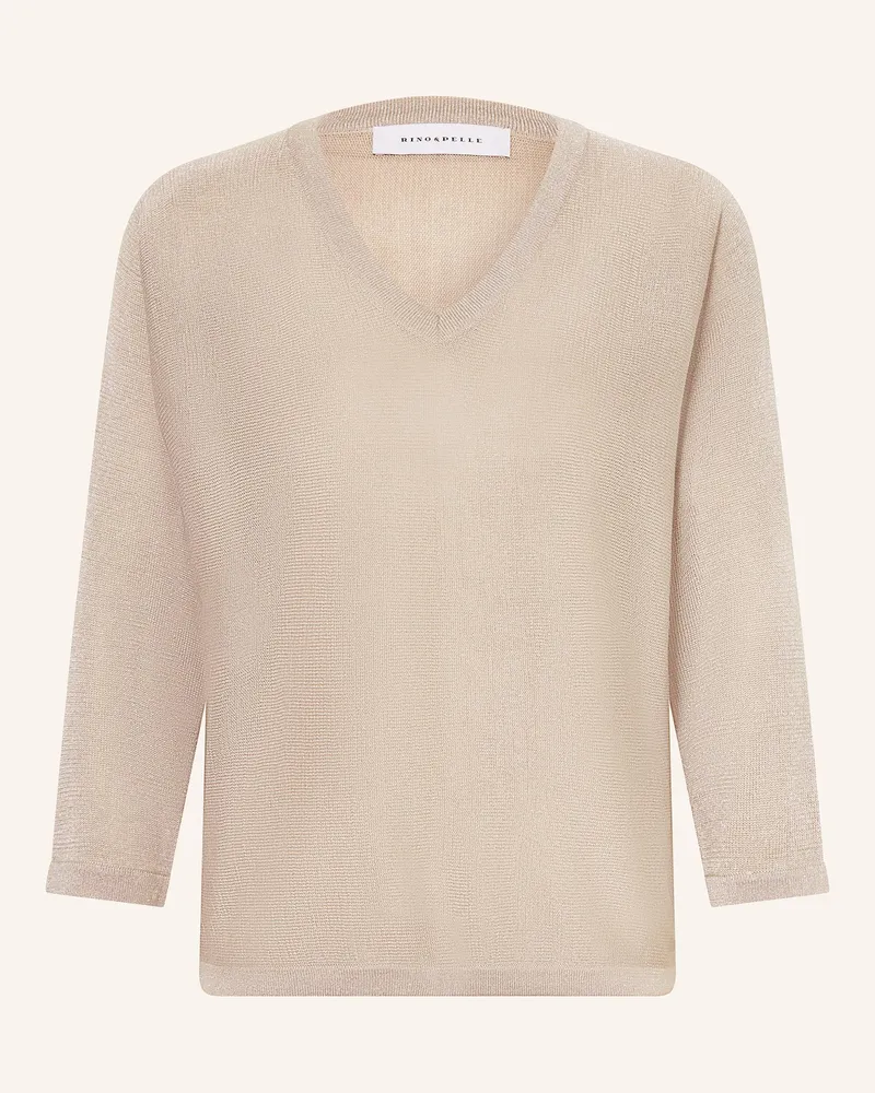 RINO & PELLE Pullover MULAN mit 3/4-Arm Beige