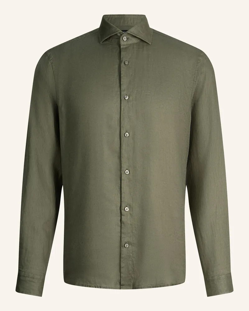 Strellson Leinenhemd Ceasar Slim Fit gruen Grün