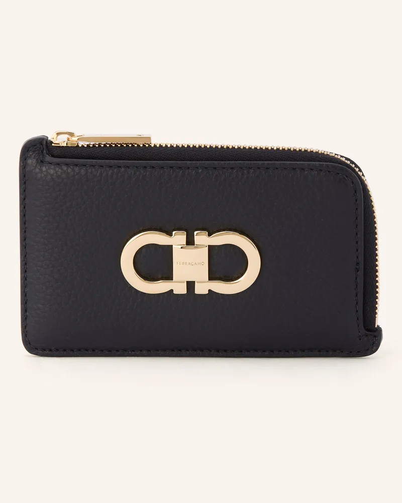 Ferragamo Kartenetui Double Gancio schwarz Schwarz