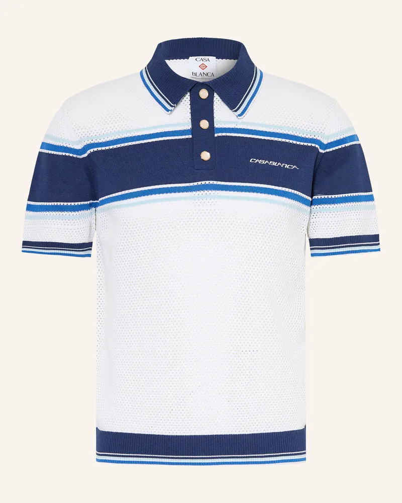 Casablanca Paris Strick-Poloshirt weiss Weiss