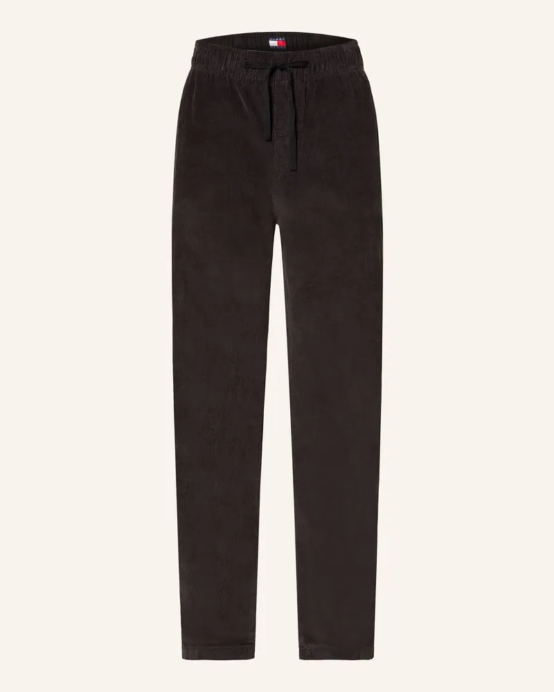 Tommy Hilfiger Cordhose ISAAC im Jogging-Stil Slim Fit Schwarz