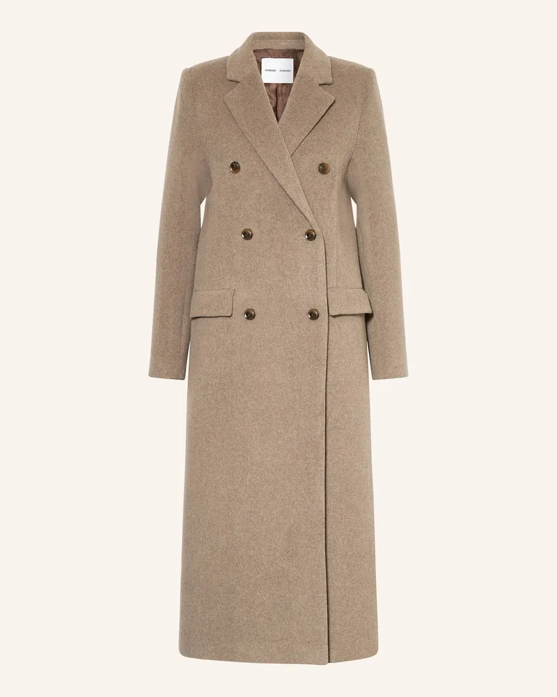 Samsøe & Samsøe Wollmantel Falcon beige Taupe