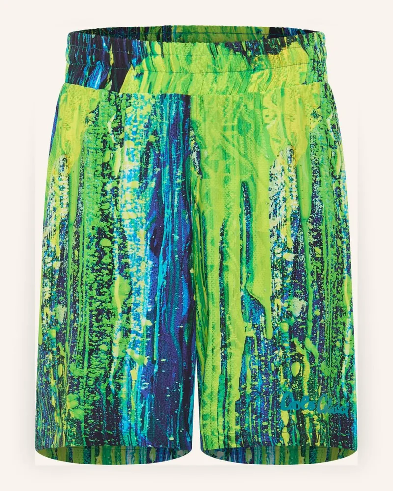 Carlo Colucci Short - Ai Drip Knit Favretto gruen Dunkelblau