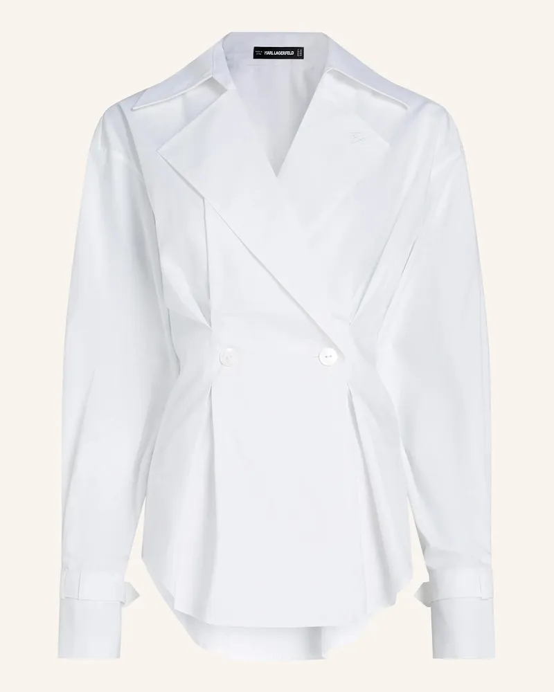Karl Lagerfeld Bluse weiss Weiss