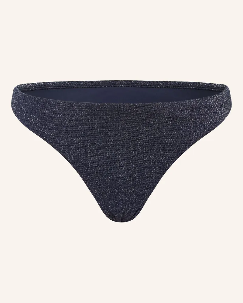 Seafolly Australia Brazillian-Bikini-Hose Poolside Mit Glitzergarn blau Dunkelblau