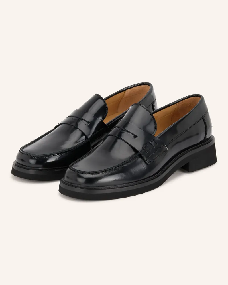 Mrs & HUGS Penny-Loafer schwarz Schwarz