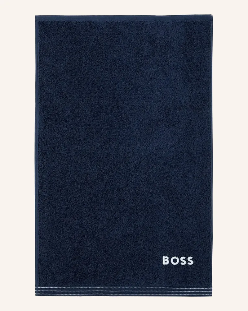 HUGO BOSS Gästetuch 2er Set Edge blau Dunkelblau