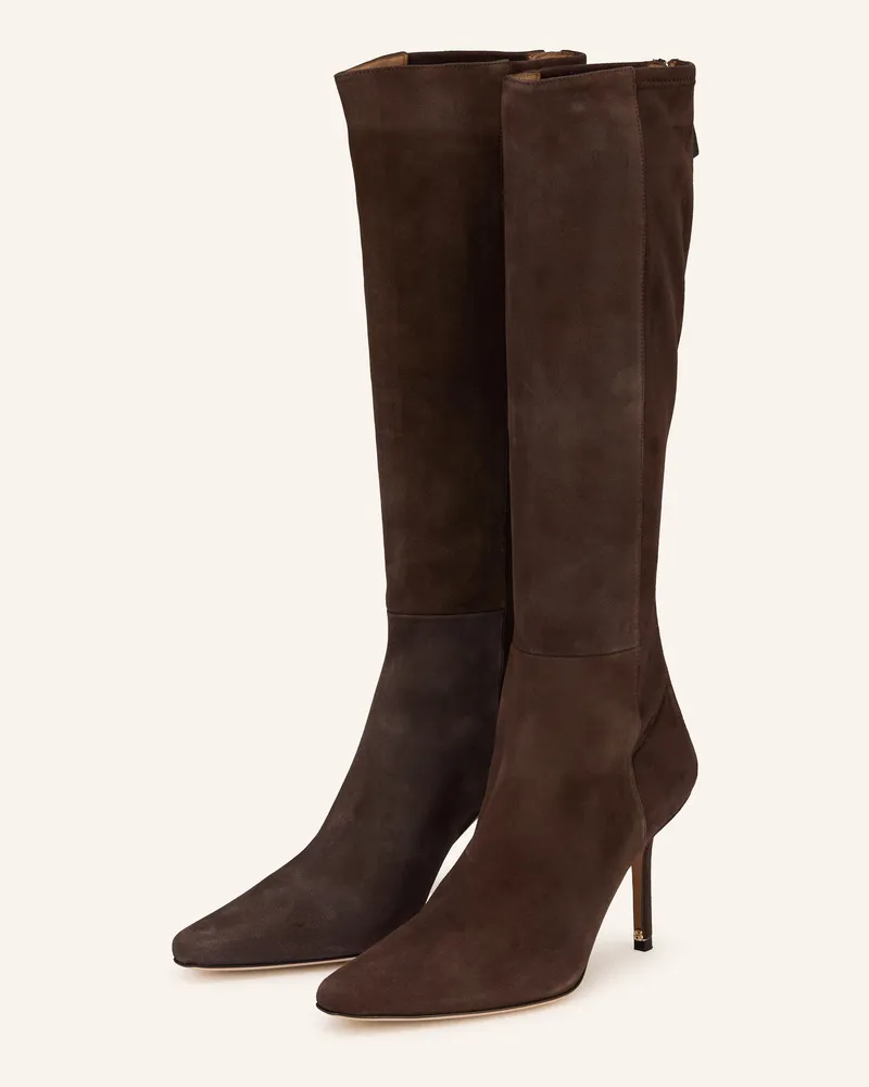 HUGO BOSS Stiefel CHARLIZE Dunkelbraun