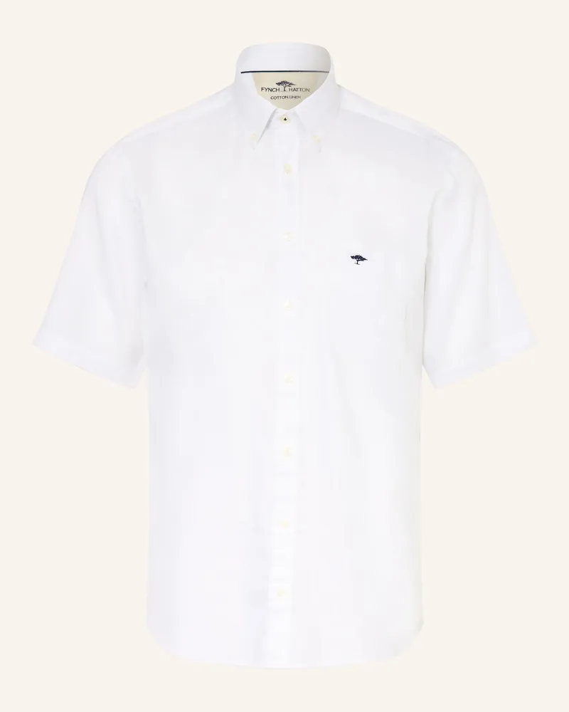 Fynch-Hatton Leinenhemd Comfort Fit weiss Weiss