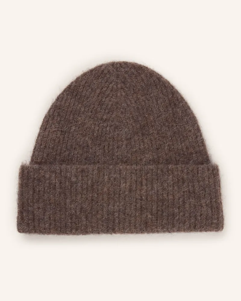 Arket Mütze Mit Alpaka braun Taupe