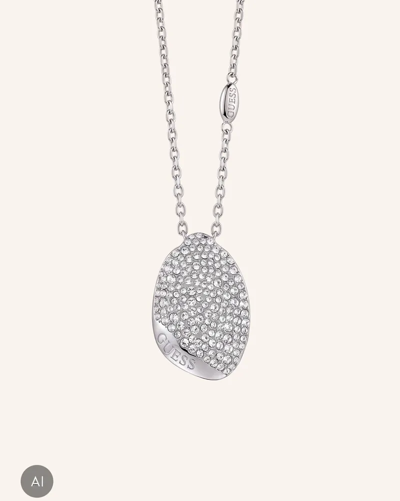 Guess Halskette Moon Drops silber Silber