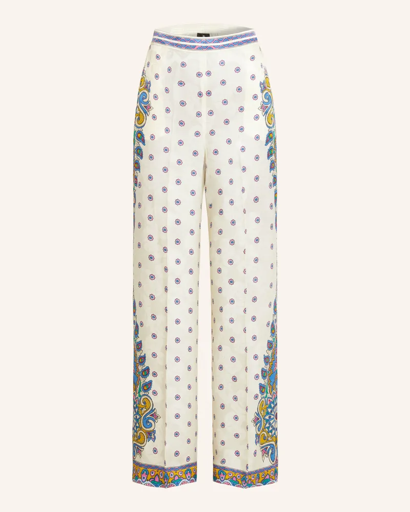 Etro Marlenehose mit Seide Ecru