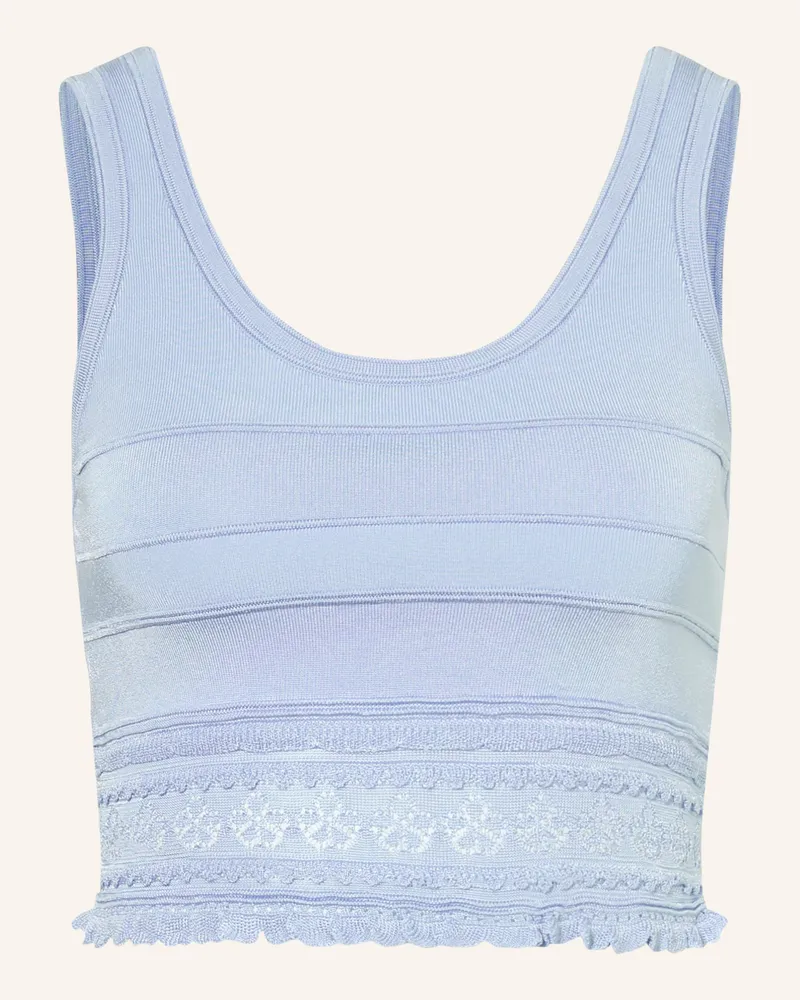 Sandro Stricktop Mit Rüschen blau Hellblau