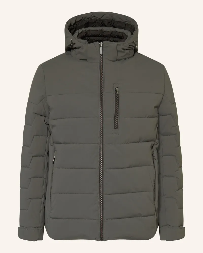 Bugatti Jacke mit herausnehmbarer Blende und abnehmbarer Kapuze Grau