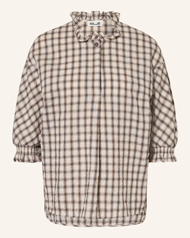 Baum und Pferdgarten Blusenshirt Margit Aus Musselin Mit 3/4-Arm beige Dunkelbraun