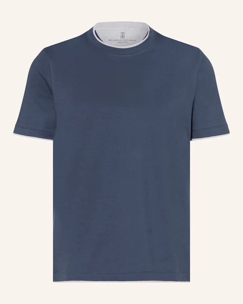 Brunello Cucinelli T-Shirt Dunkelblau