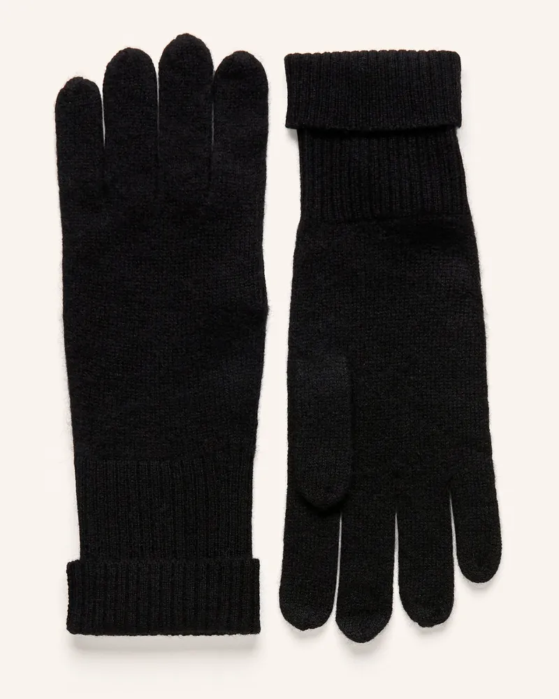 S. Marlon Handschuhe aus Cashmere Schwarz
