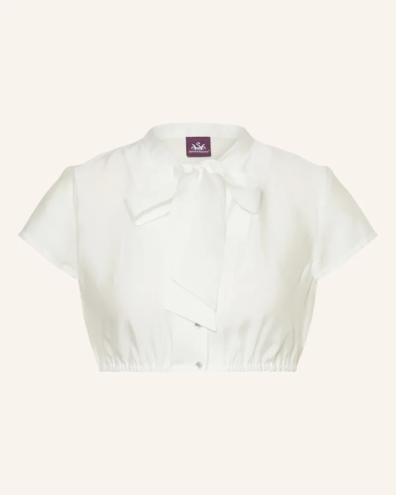 Spieth & Wensky Dirndlbluse GRIMM mit Schluppe Weiss