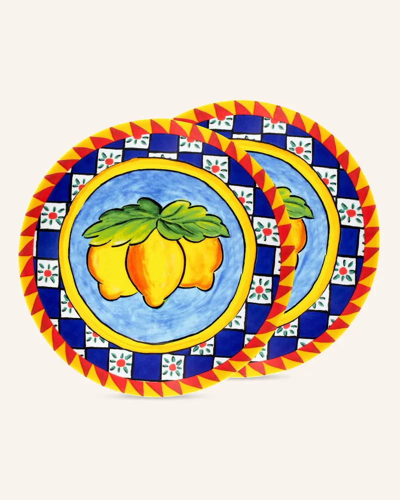 Dolce & Gabbana Casa 2er-Set Dessertteller Blau