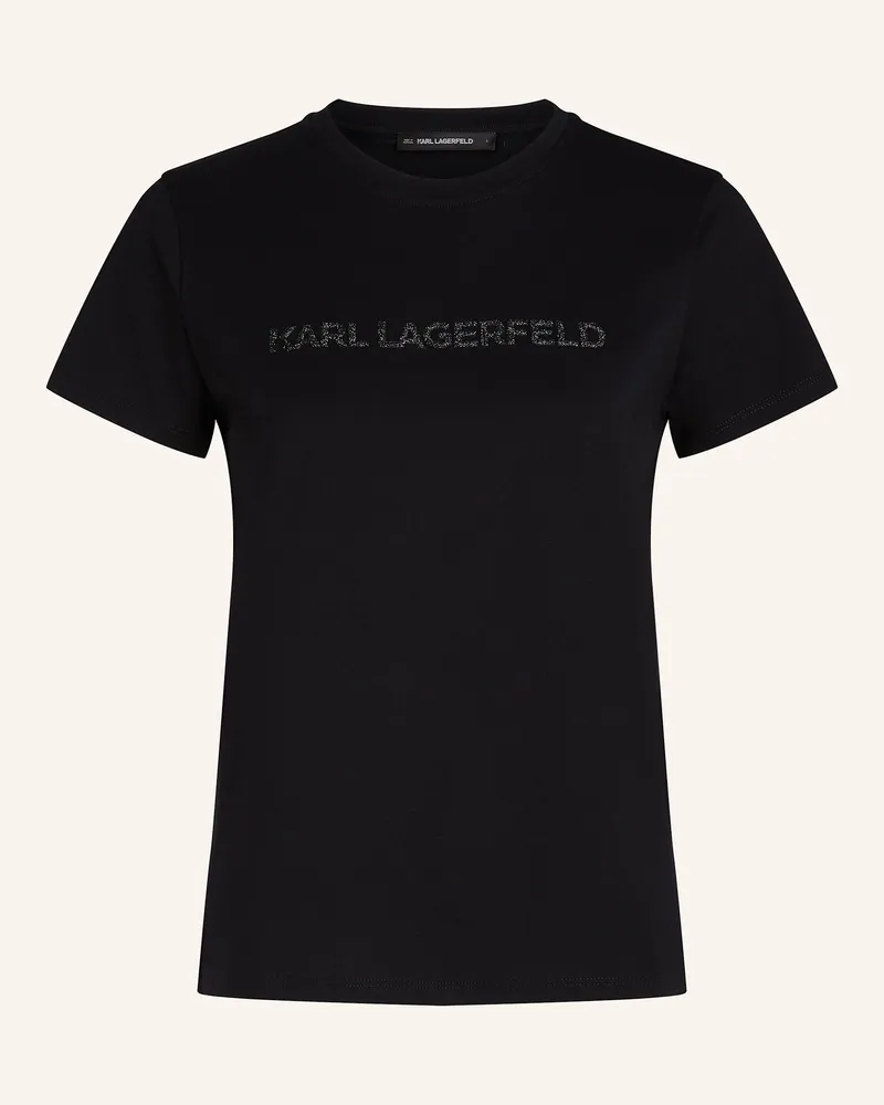 Karl Lagerfeld T-SHIRT MIT GLITZERNDEM KARL-LOGO Schwarz