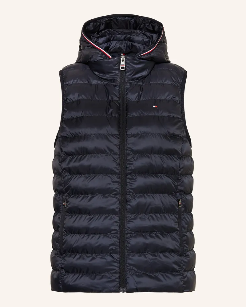Tommy Hilfiger Steppweste Mit Abnehmbarer Kapuze blau Dunkelblau
