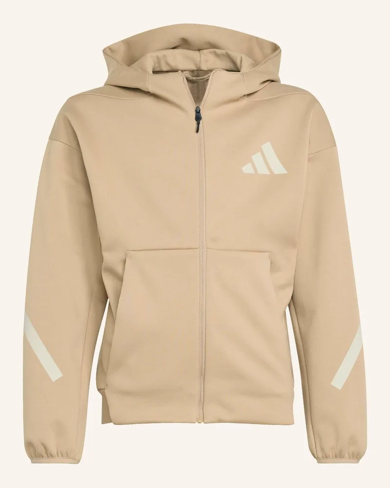 adidas Sweatjacke Z.N.E. Full Zip braun Beige