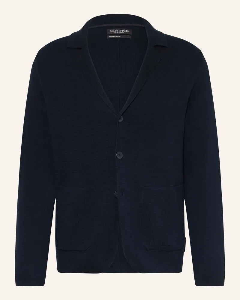 Marc O'Polo Stricksakko Regular Fit blau Dunkelblau