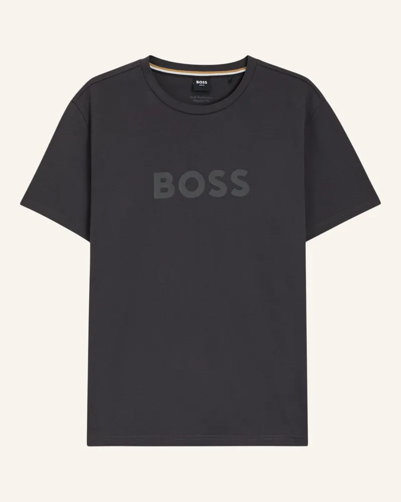 HUGO BOSS Strand-Oberteil T-SHIRT RN Regular Fit Dunkelgrau