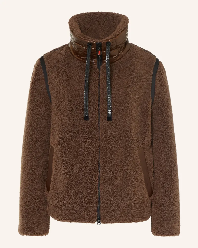 Frieda & Freddies Teddyfell-Jacke Chuck Neo braun Dunkelbraun