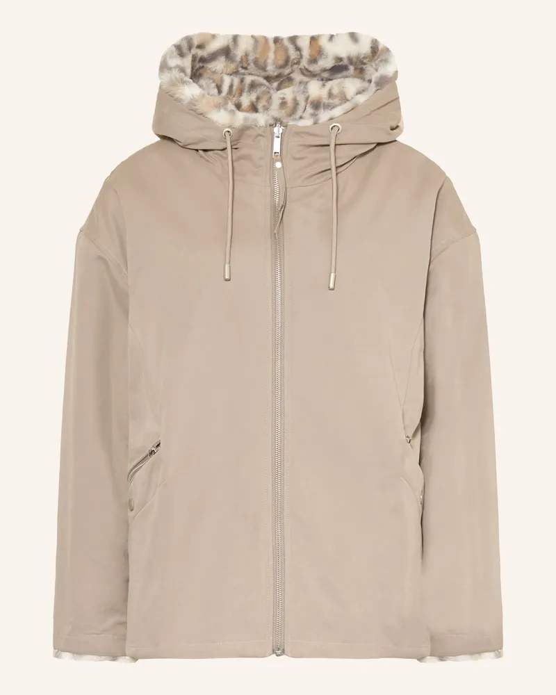 RINO & PELLE Parka INES mit Kunstpelz Grau