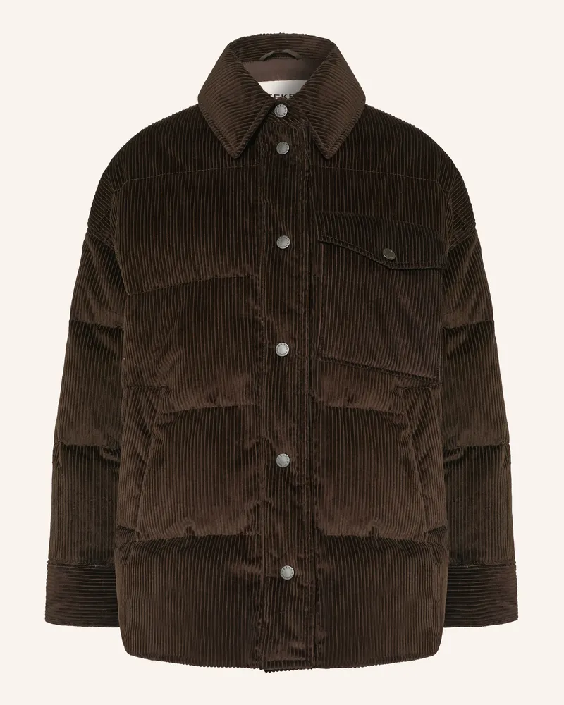 Max Mara Steppjacke Giorno Aus Cord braun Dunkelbraun