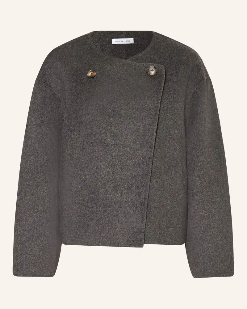 Mrs & HUGS Kastenjacke grau Dunkelgrau