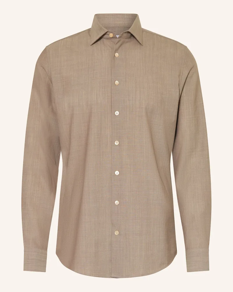 Seidensticker Hemd Slim Fit Taupe
