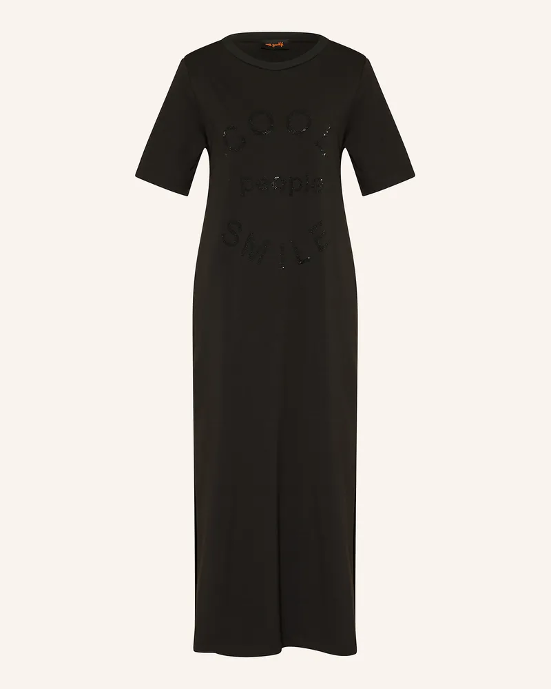 Miss Goodlife Jerseykleid mit Schmucksteinen Schwarz