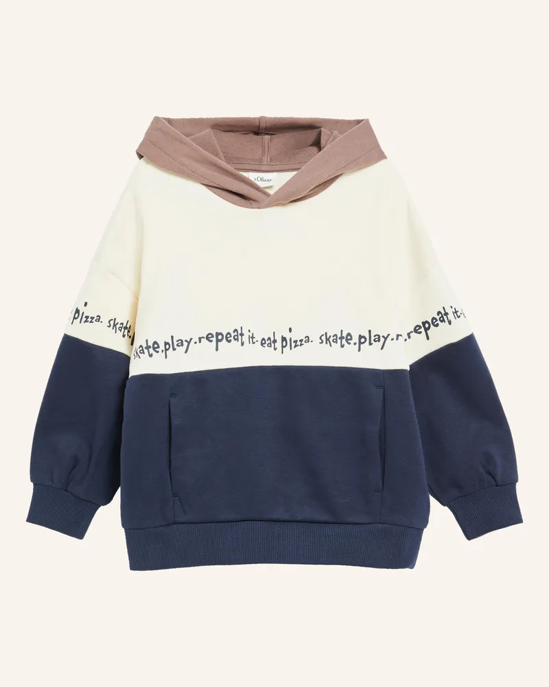S.Oliver Sweatshirt beige Blau