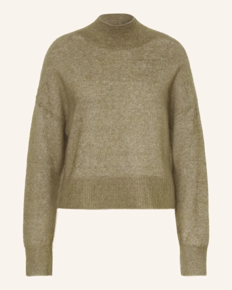 Mrs & HUGS Pullover Mit Mohair gruen Khaki