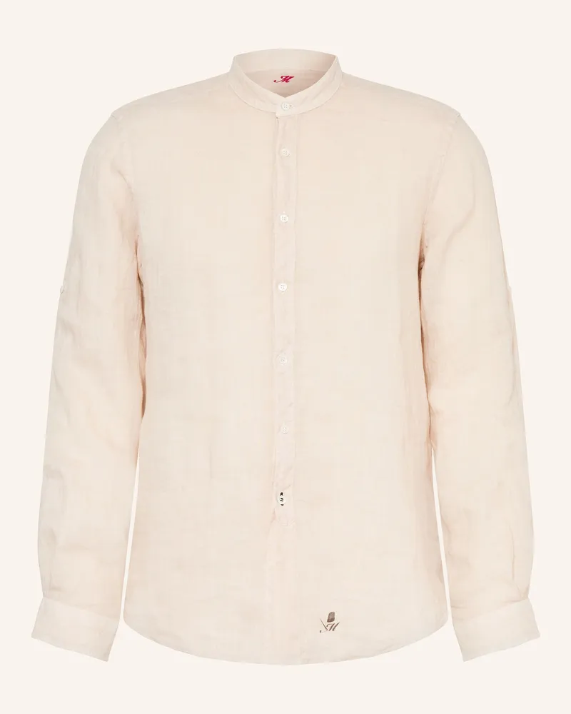Mason's Leinenhemd Slim Fit mit Stehkragen Beige