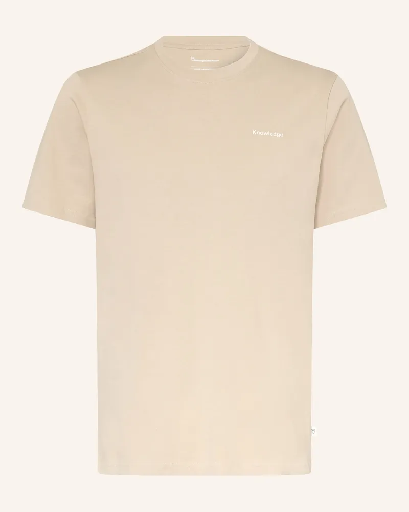 Knowledge Cotton Apparel T-Shirt Hellbraun